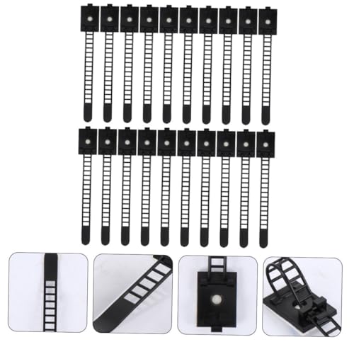 Angoily 25 piezas Clips Adhesivos para Gestión de Cables Organizadores de Cables para Escritorio miniatura 5