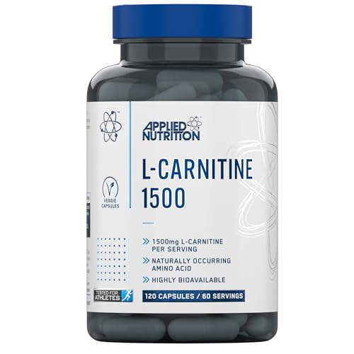 Applied Nutrition L-Carnitine 1500mg - Carnitine Supplement Premium L-Tartrate Form High Strength Energy Boost & Weight Management (120 Capsules - 60 Servings)