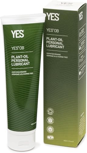 YES OB Organic Natural Plant-Oil Based Personal Lubricant 140ml for Women (Hypoallergenic, Intimate Moisturizer, Massage Oil)