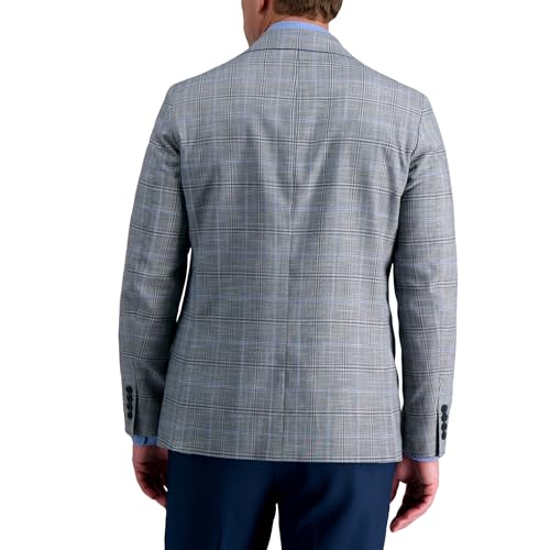Haggar Men's Slim Fit Plaid Windowpane Sport Coat Blazer2