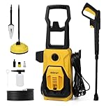 Pressure Washers, 1800W 135Bar High-Pressure 480L/H Flow Rate Jet Washers/Pressure Washer with Adjustable Nozzle & 8m Hose, High-Performance Power Cleaner for Car, Home, Patio and Garden Furniture