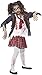 Smiffys-43025L Halloween Disfraz de Colegiala Zombi, con Falda de Cuadros Escoceses, Blazer, Falsa, Color Gris, L-Edad 10-12 años (Smiffy'S 43025L)