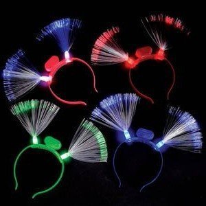 Legends Collector Fiber-Optic LED Flashing Headband, 12 Headbands, Assorted Colors