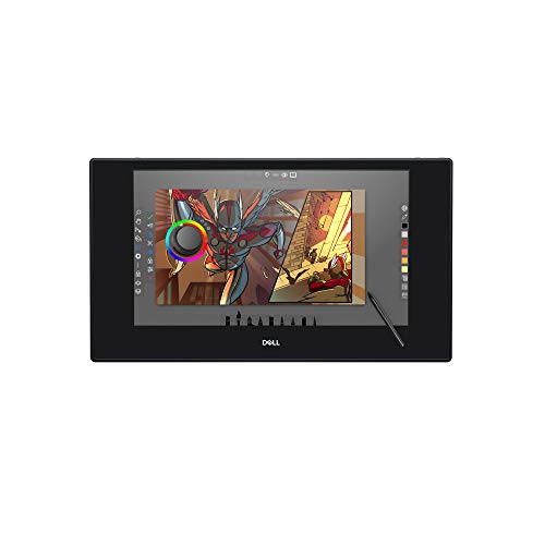 Dell Canvas 27 – 27” QuadHD (2560 x 1440) Interactive Touchscreen Display/Drawing Tablet, 100% AdobeRGB, 20 Point Touch, 1.07 billion colours, EMR Pen, 2048 Pressure Levels, Built-in Stand (Renewed)