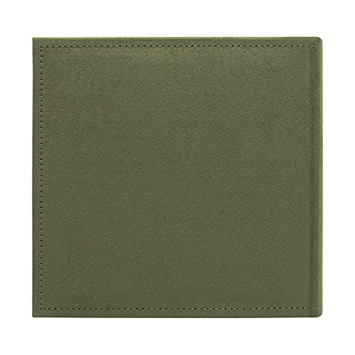 Golden State Art, Photo Album Hold 200 4X6 Horizontal Pictures With Memo For Christmas, Vacation, Memories , Weddings, Holidays( 2 Per Page, Large Front Photo Display ,Suede Cover - Green ) #TOP5