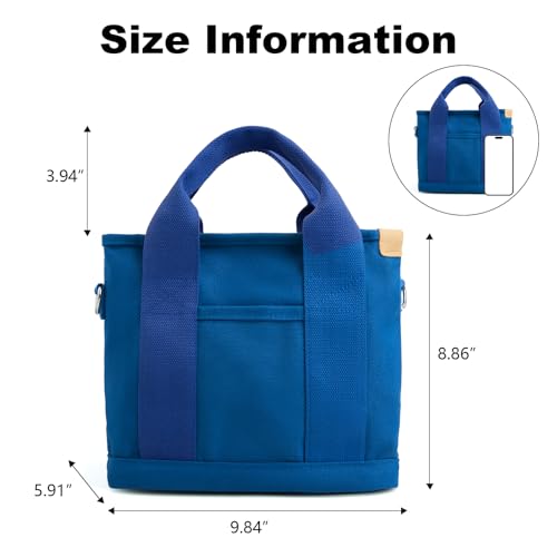 Image of IwIeIaIrI Small Tote Bag for Women,Canvas Mini Tote Bags with Zipper and Multi Pockets,Kids,Girls,Friends Gift 2026