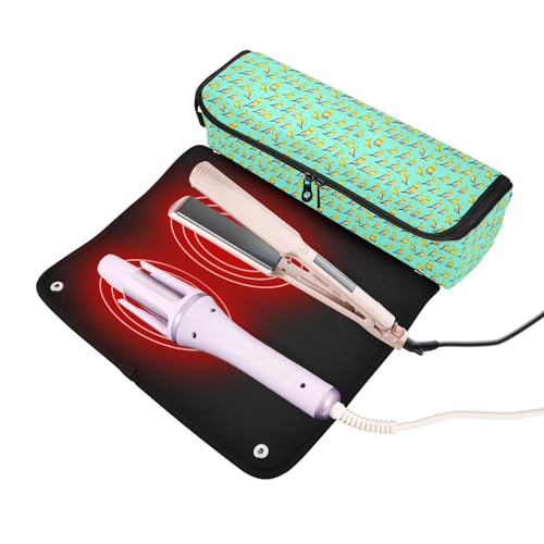 Organizador 2 en 1 para herramientas de cabello con tapete resistente al calor miniatura 2