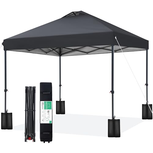 Image of JEAREY 10x10 Pop Up Canopy Tent, Easy Up Outdoor Market Canopy, Gray