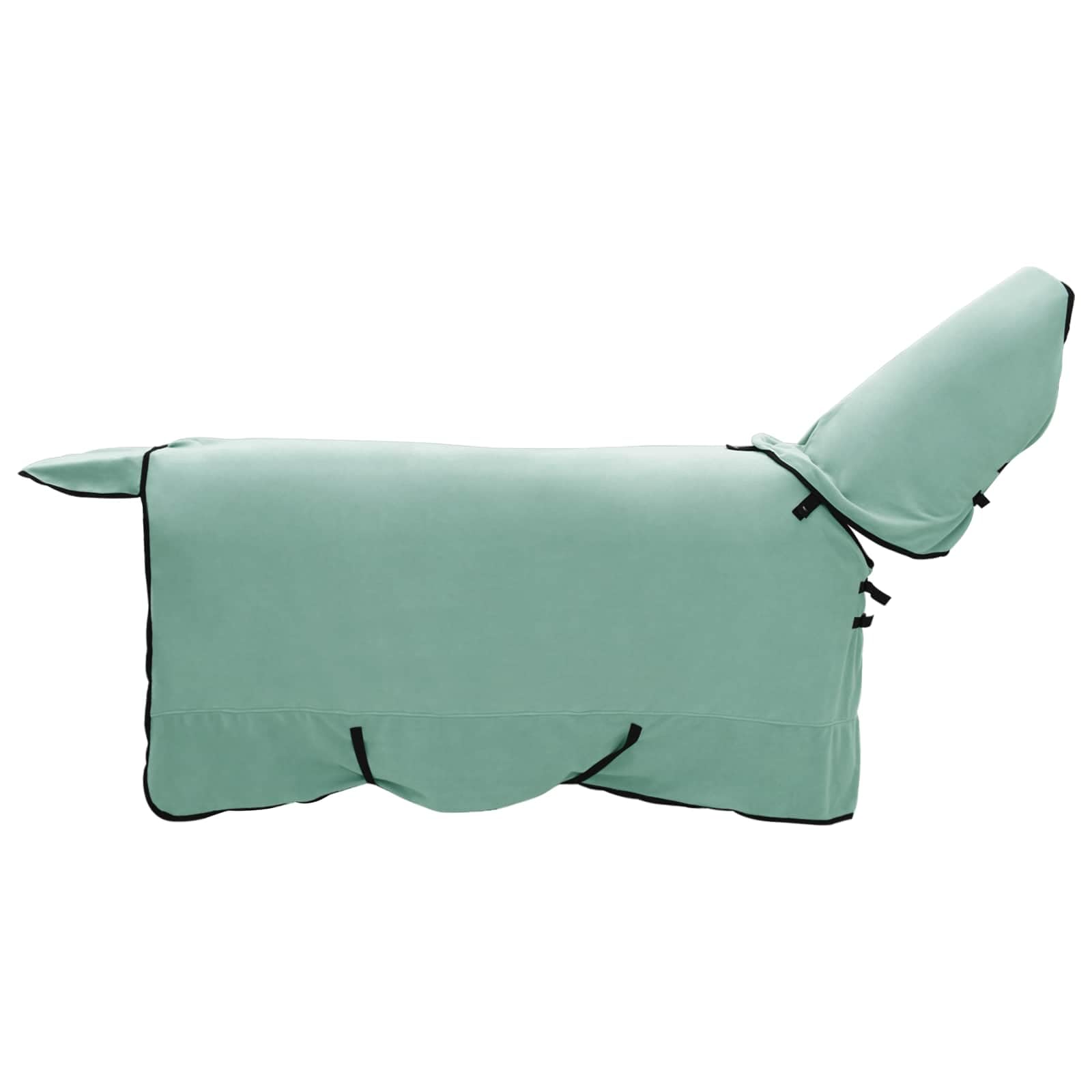 Manta para caballos verde especial, 155 cm, poliéster, lavable a máquina, cálida, cómoda, transpirable y ligera, para entrenamiento, establo y transporte