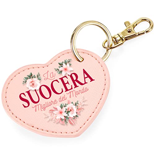 TeeDesign Regalo Suocera Migliore del Mondo Portachiavi - Per Compleanno,
