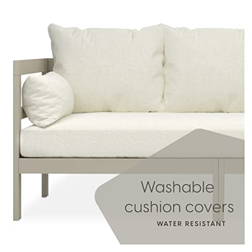 image for Milliard Outdoor Sofa Patio Furniture Set, Modern Wood Couch with Cush