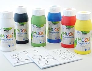 Kreul Mucki Fingerfarben Power Pack 6 x 750ml