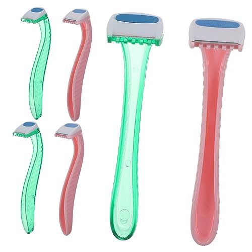 Didiseaon Razor Set 6pc Women Hair Razor Underarm Leg Privates Shaver for Women Gentle Safe Random Color