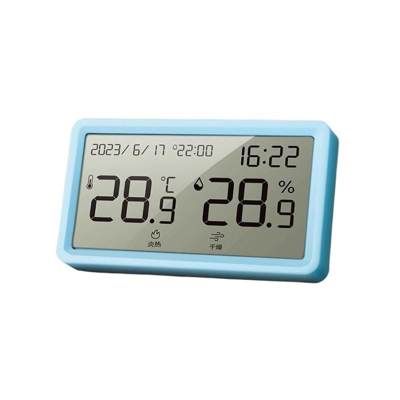 Wall Mounted High Resolution Digital Thermometer with Alarm Clock for Household Use