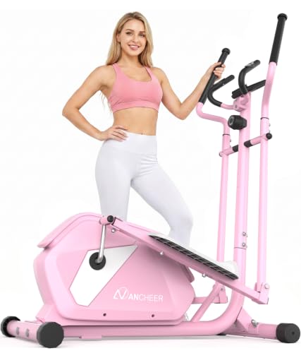 Image of ANCHEER Elliptical Exercise Machine, Elliptical Machine for Home with Ultra-Smooth Magnetic Drive, Elliptical Trainer with 14 Levels Resistance & Pulse Sensor, LCD Monitor, Device Holder, 15 inch Stride