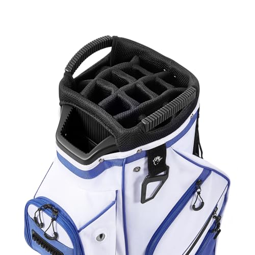 VEVOR Golf Cart Bag 15 Way Top Divider Organizer Golf Club Bag with Full-Length Divider Storage Pockets Ergonomic Shoulder Strap Rain Hood Smooth Zippers Lightweight Polyester for Men & Women