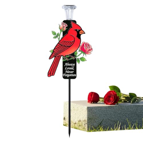 Genérico Estaca Decorativa para Jardín | Fácil Instalación Resistente A La Intemperie,Estaca para Jardín De Cardenal Rojo como Marcador Tumba - para Césped Maceta Granja Exterior Porche Patio Balcón