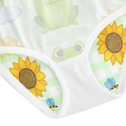 Toddler Underwear Floral 2t Cotton Panties Little Girl Print Undies Kids Briefs Cute Cartoon Frogs 5