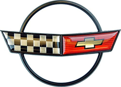 C4 Corvette Front Nose Hood Emblem Cross Flag Official GM Restoration Part Fits: 84 Through 90 Corvettes