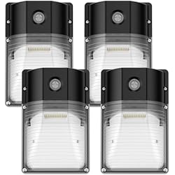 JC-LGL 30 W LED الجدار حزمة الخفيفة مع الغسق إلى الفجر الاستشعار، 3600 LM، 5000 K ضوء النهار، 120 Vac بقيادة أضواء الشرفة، IP65 للماء في الهواء الطلق الإضاءة الأمنية لحديقة مستودع المرآب، ETL معتمد، 4 حزمة