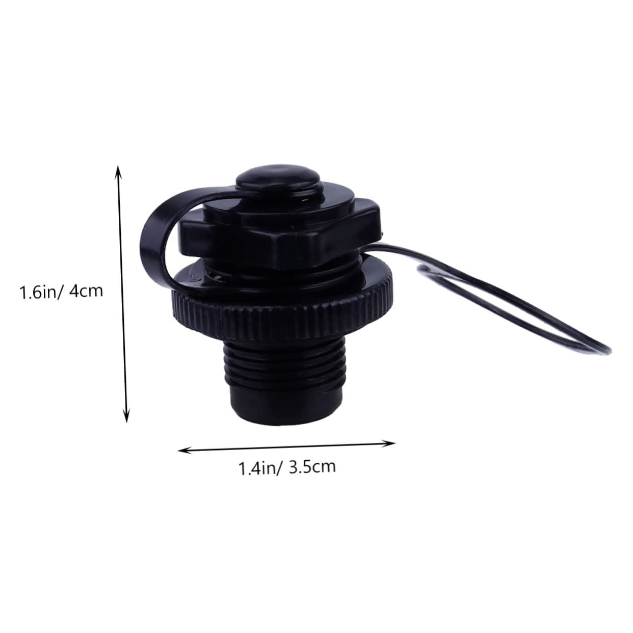 BESPORTBLE Inflatable Boat Air Valve, 2PCS Inflatable Boat Replacement Caps Boat Spiral Air Plugs One-Way Inflation Replacement for Inflatable Raft Boat Kayak (22mm)