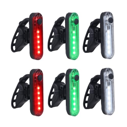MiOYOOW 6 Pcs Feux Navigation Bateau, 4 Modes Marine LED Lumière Voile Rechargeable, 3 Couleurs Lampes de Navigation Latérale étanche pour Kayak Bateau Yacht Canoë (Rouge, Vert, Blanc)