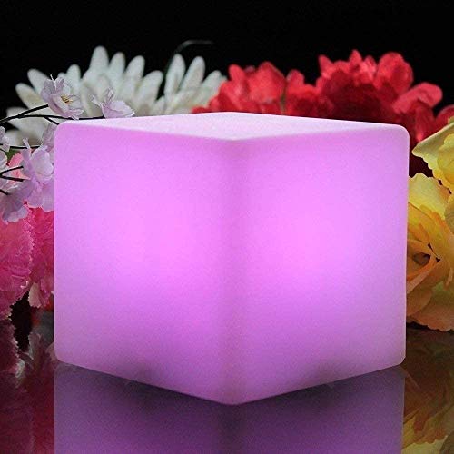 Wlnnes Outdoor LED Cube Tabouret Chaise Siège 16RGB Couleur batterie rechargeable Table Lampadaire extérieur IP65 Lampe LED étanche extérieur Tabouret LED étanche