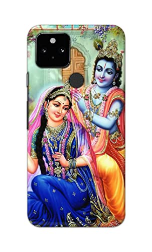 Image of PRINTFIDAA Printed Hard Back Cover Case for Google Pixel 5 Back Cover (Radha Krishna) -1803