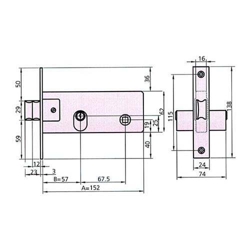 Preisvergleich Produktbild Cvl Türschloss Tür Metalica 1981 / 5 cl 60