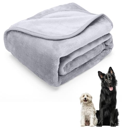 Nobleza Manta Suave de Felpa para Perros Gatos y Otras Mascotas Lavable Color Gris 75x75cm
