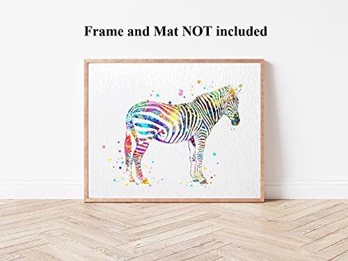 Dignovel Studios 13X19 Unframed Zebra Watercolor Art Print Wall Art Poster Home Decor Wall Hanging Birthday Wedding Motivational Inspirational Animal Wildlife N368 #TOP3
