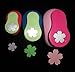 Fascola Set of 3pcs Cherry blossoms (1 inch+1.5 inch+2 inch )craft punch set round Paper Punch Punch Craft Scrapbooking eva punches (Cherry blossoms)