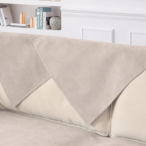 Alishomtll Sofabezug 1/2/3/4 Sitzer, Universelle Wasserdicht Sofa Überzug Ecksofa, L Form Couch Überzug, Hund Katze Anti-rutsch Sofaüberwurfe Sofaschoner für Wohnzimmer (Hellbraun, 70x70cm)