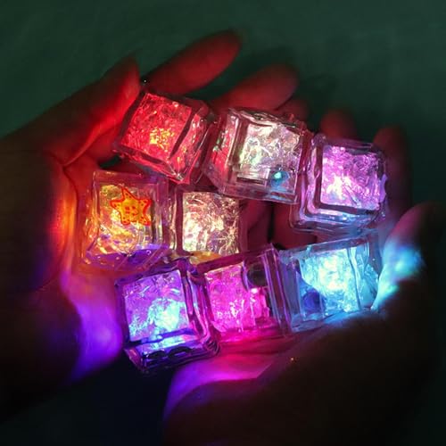 Cubitos de hielo con brillo LED multicolor y luces de agua para niños 3