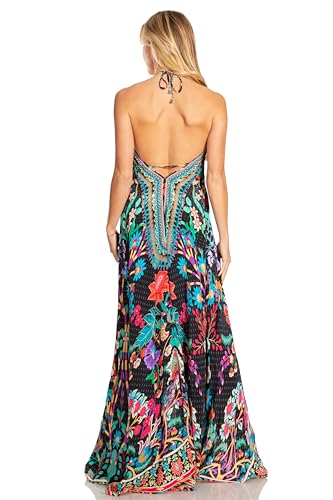 Image of Sakkas Lizi 2025 Womens Maxi High-Low Halter Handkerchief Long Dress Beach Party