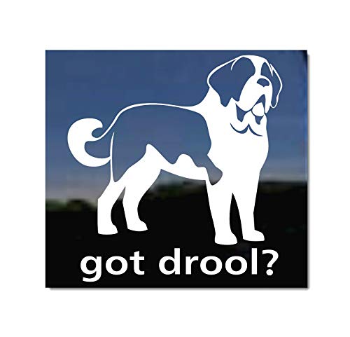 Got Drool? NickerStickers® Saint Bernard Dog Vinyl Window Decal Sticker