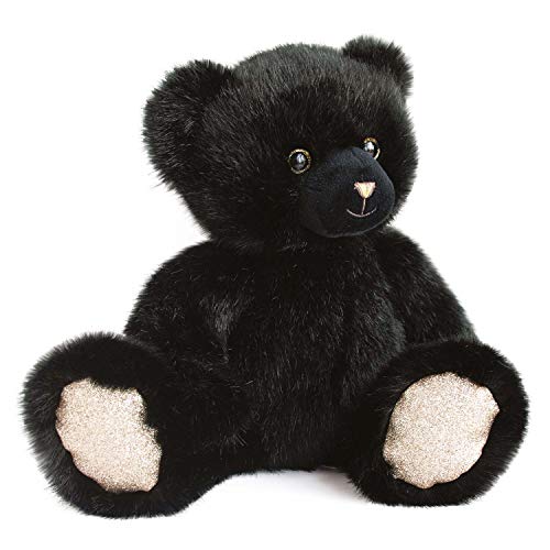 Ours en peluche paillettes noir Doudou et Compagnie, cadeau idéal