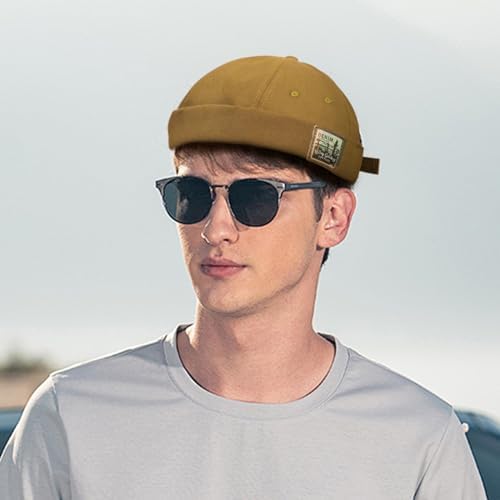 Moorle Docker MüTze Sommer Dockercap Herren Verstellbar 100% Baumwolle Cool Sommer Accessoires für Herren