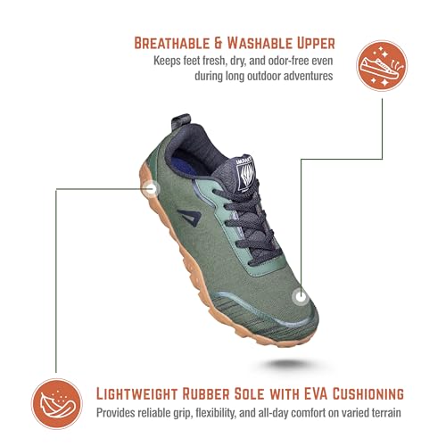 Image of Impakto Men's Barefoot Earthen Shoes | Wide Toe Box | Lightweight Shoes for Trainning, Running on Soft Ground & Workout | Minimalist Zero-Drop for Natural Movement | Anti-Skid & Flexible Rubber Sole