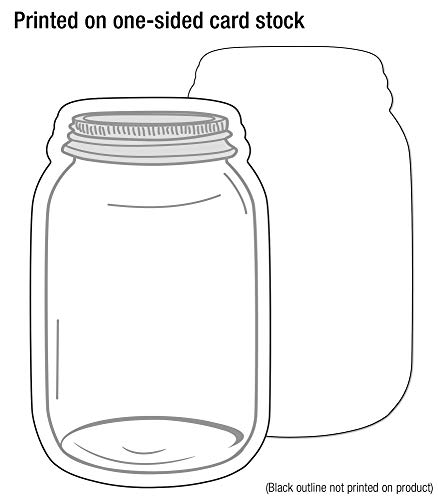 Schoolgirl Style Industrial Chic 36-Piece Rustic Mason Jar Bulletin Board Cutouts, Rustic Mason Jar Cutouts For Bulletin Boards, Rustic Classroom Décor, Modern Farmhouse Classroom Décor #TOP2