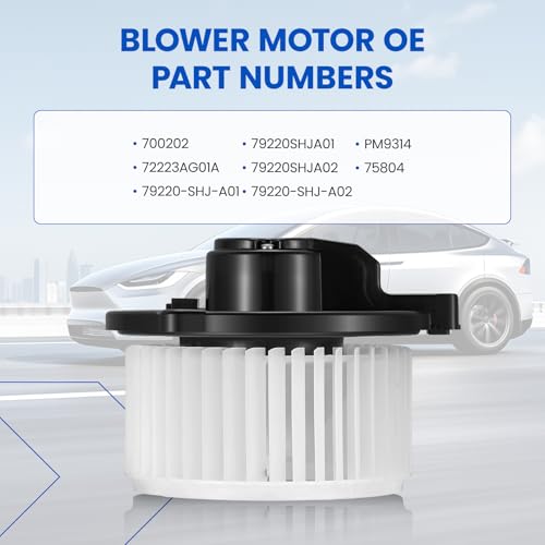 Image of HVAC Blower Motor 700202 Compatible with Subaru Legacy /Outback 2005-2009, Compatible with Honda Odyssey 05-10, 79220SHJA01, 79220SHJA02, 72223AG01A, 75804, PM9314 A /C Blower Motor Assembly