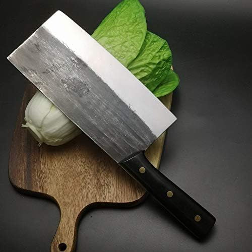 MAYiT Meat Cleaver Knife, 7.5 inch Home cleaver hand-forged Chinese kitchen knife professional chef knife Chinese