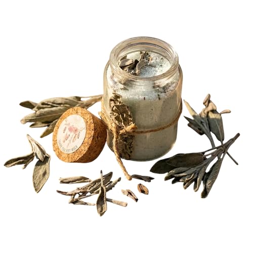 Idée cadeau bougie de sable Sauge Ambre artisanale fait main