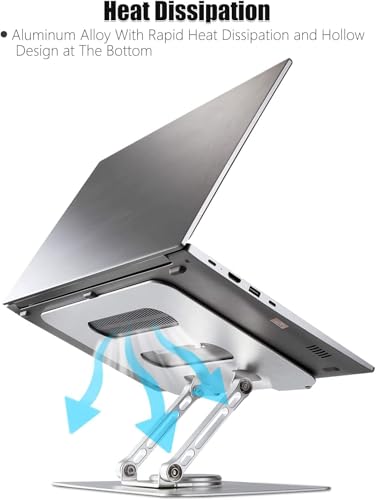 Base para portátil Vortex D086-plata rotativa 360 grados miniatura 5