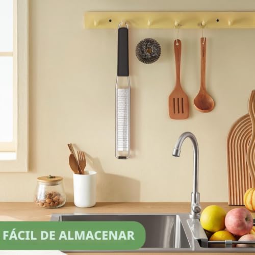 Miniatura 5 de Rallador De Queso, Rayadores Para Cocina Lemon, Parmesan, Ginger, Chocolate, Fabricado En Acero Inoxidable, Con Funda Protectora Y Cepillo De Limpieza
