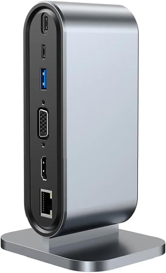 12 in 1 USB C Hub Multifunction Type C Docking Station for Laptop Computer Integrated Cable USB 3.0 - up to 5 Gbps Transfer Large Files in Seconds