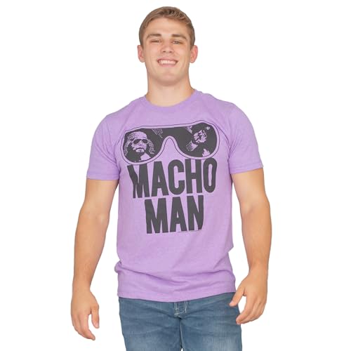 T-shirt WWE Macho Man violet chiné rétro pour homme