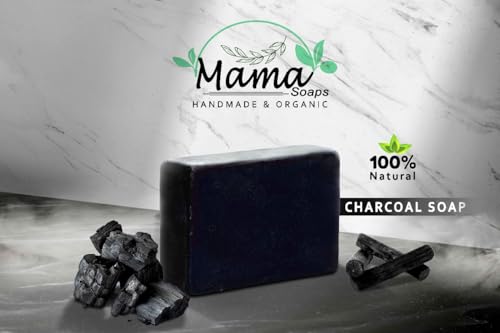 Image of Luxury Soap - Handmade Organic Ayurvedic Bath Bar with Pure Essential Oils for Glowing Skin | Sulfate-Free | For Men & Women (Pack of 3) (3, Charcoal)