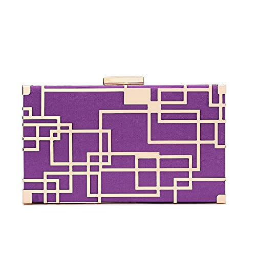 Image of CARIEDO Women Evening Bag Elegant Clutch Purse Exquisite Velvet Metal Hollow out Handbags Prom Wedding Party