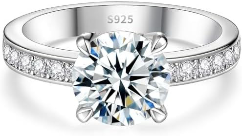 FreeKitee Moissanite Engagement Ring for Women, 2CT D Color VVS1,...